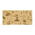 Leonardo Da Vinci Sketches Beach Towel — Leonardo da Vinci Blueprint Design