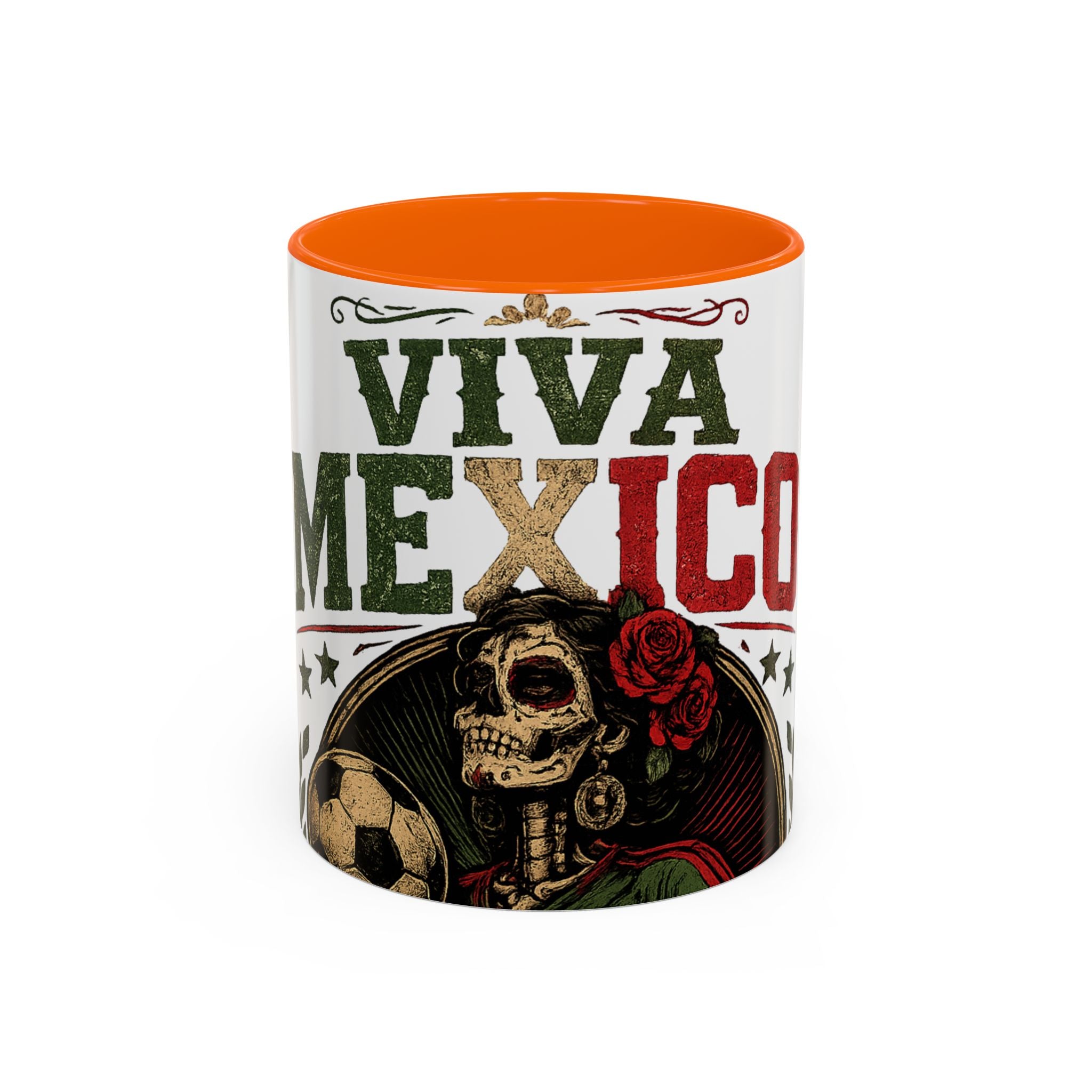 Viva Mexico Accent Coffee Mug — Day of the Dead Skeleton Design (11/15oz)