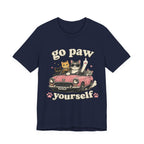 Go Paw Yourself Cat Tee – Cute Retro Cats in Convertible T‑Shirt