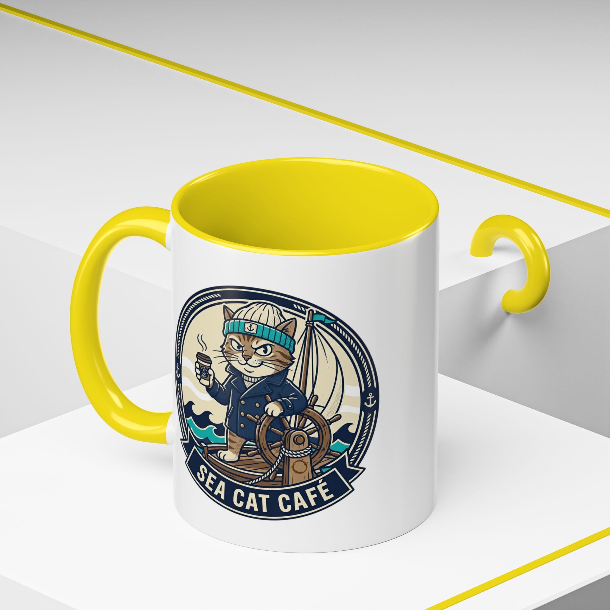 Nautical Sailboat Coffee Mug – Vintage Ocean Adventure Accent Mug