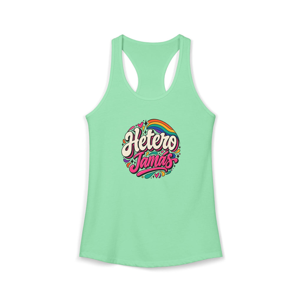 Women's Ideal Racerback Tank - "Hetero Jamás"