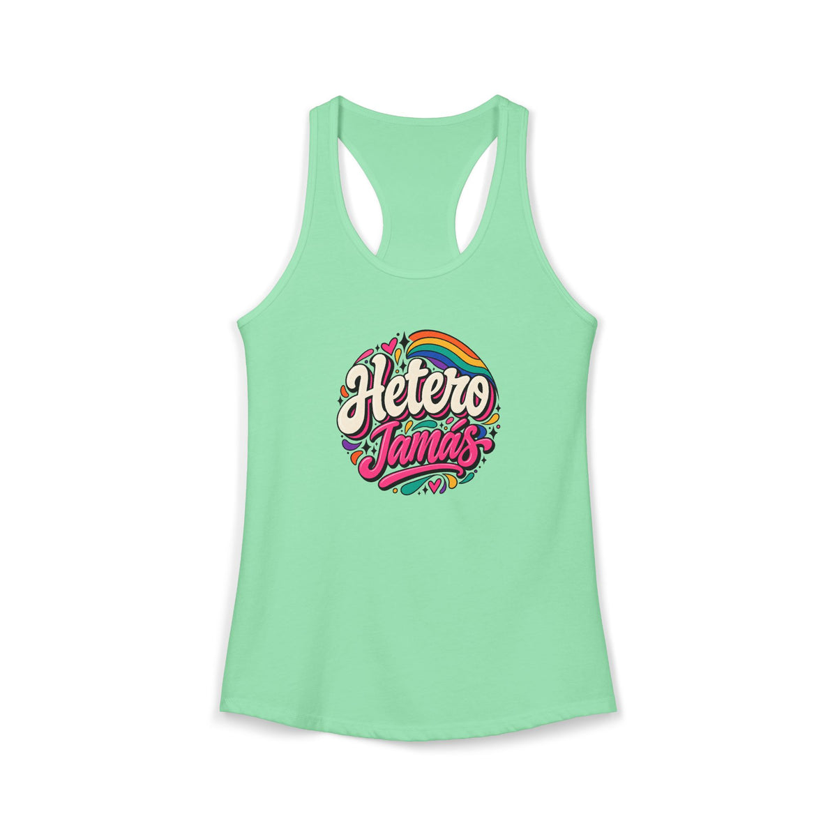Women's Ideal Racerback Tank - "Hetero Jamás"