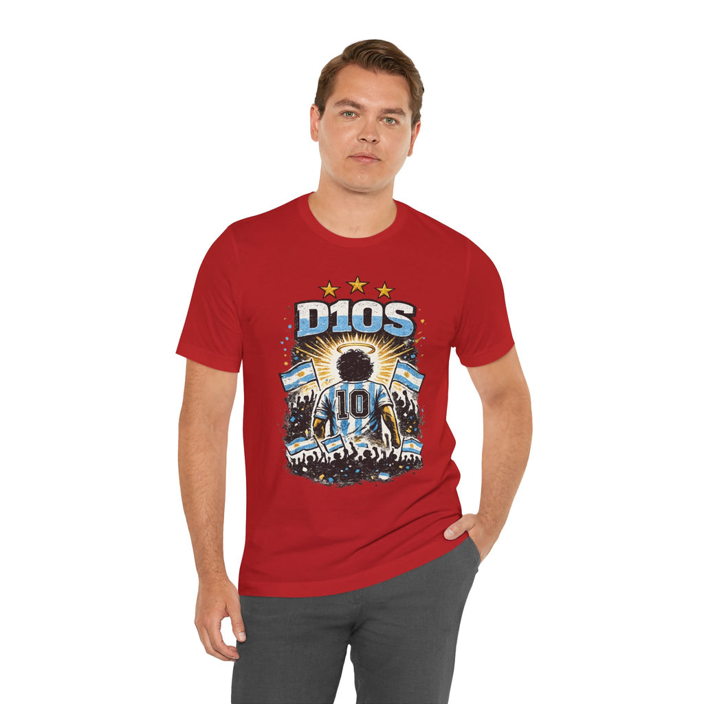 Dios 10 Argentina Soccer Tee — Maradona Tribute Football Shirt