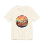 Sunset Tuscan Landscape T-Shirt — Vintage Italian Countryside Graphic Tee