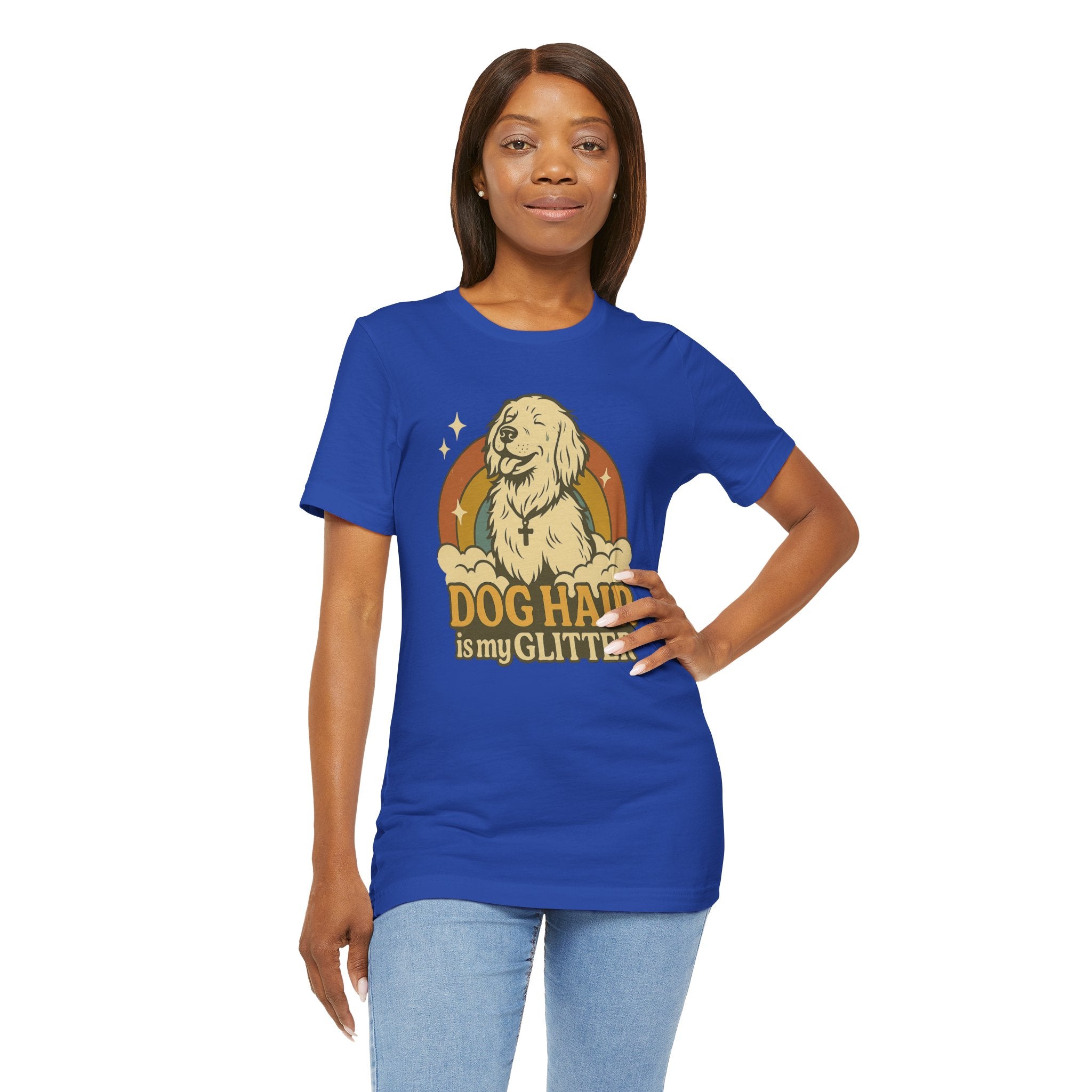 "Dog Hair Is My Glitter" – Retro Golden Vibes Edition