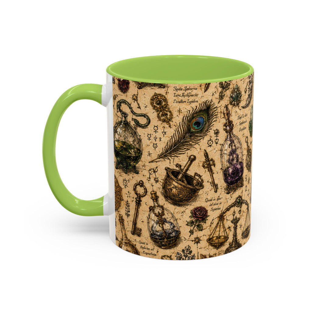 The Alchemist's Cabinet Coffee Mug — Vintage Apothecary Accent Mug (11/15 oz)