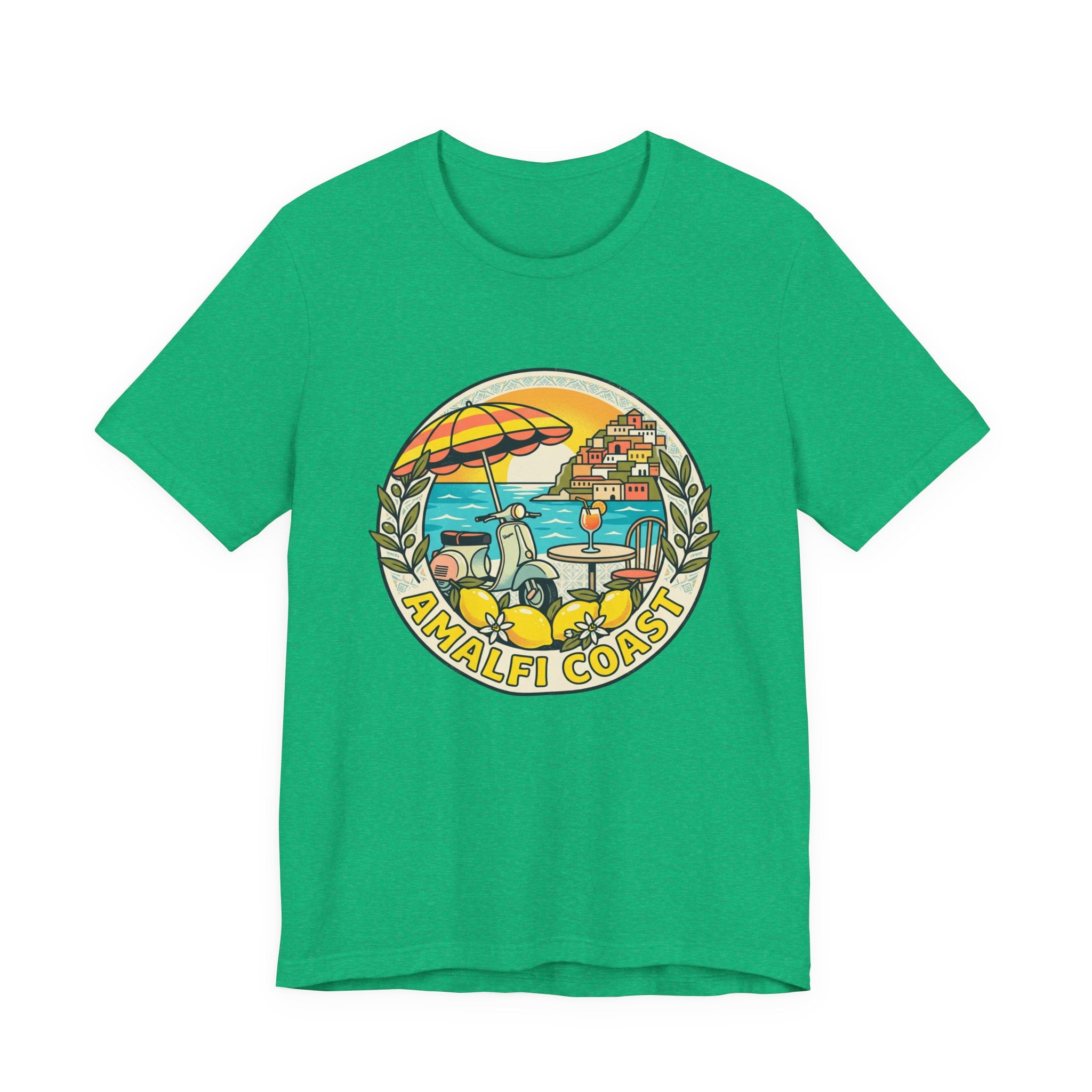 Amalfi Coast Vintage Travel Tee — Scenic Lemon & Vespa Graphic