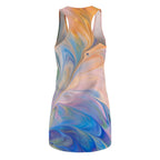 Swirling Pastel Racerback Dress — Abstract Marble