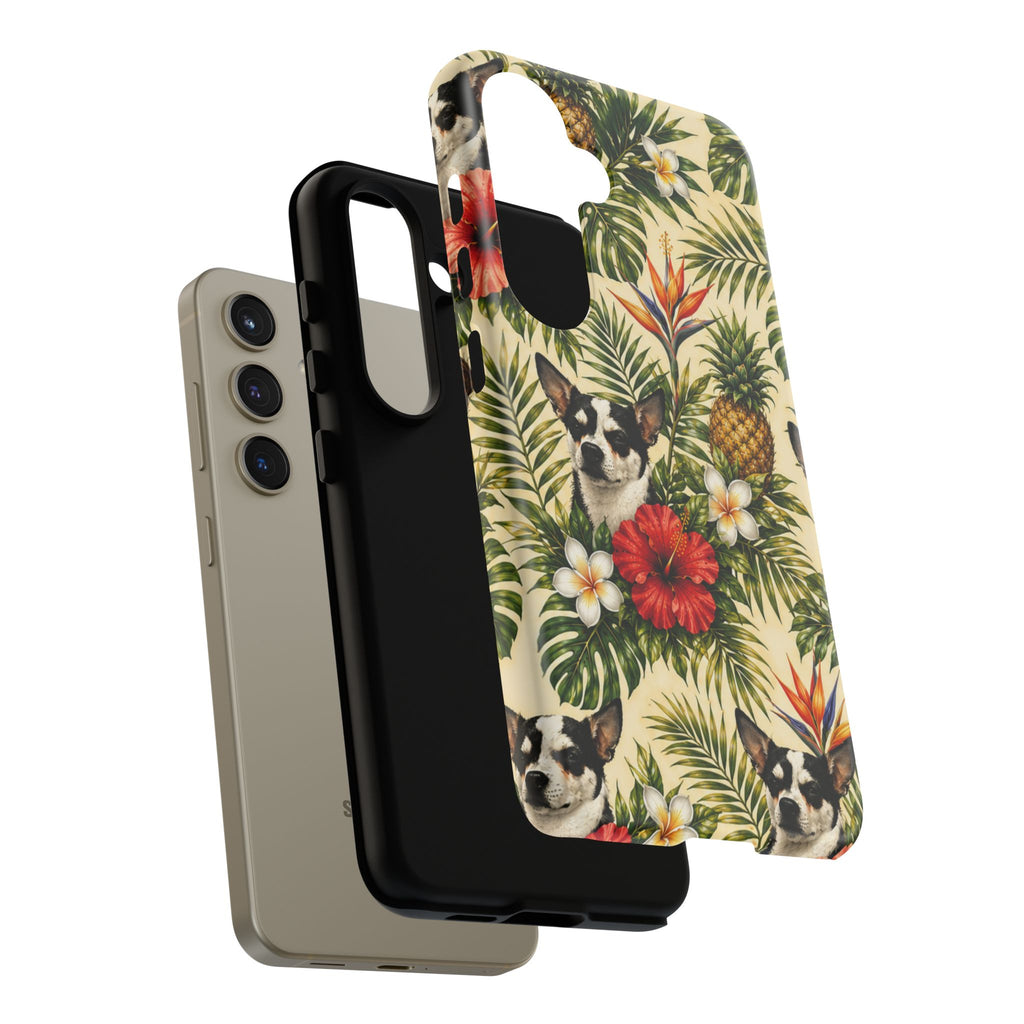 Tropical chihuahua Phone Case — Floral Pineapple Protective Tough Case