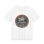 4th of July 250th Anniversary T-Shirt – Vintage American Flag Emblem (1776–2026)