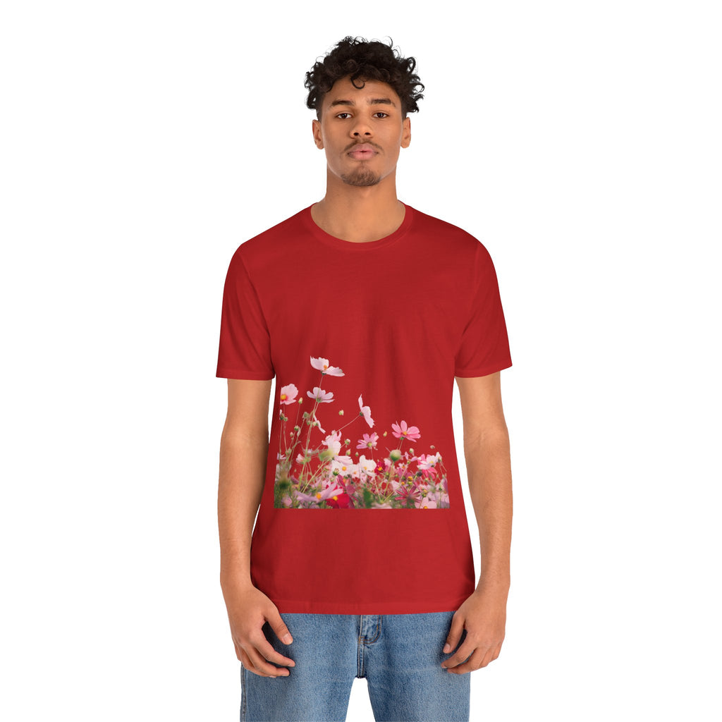 Floral Meadow Tee – Pink Wildflower Field Graphic T-Shirt