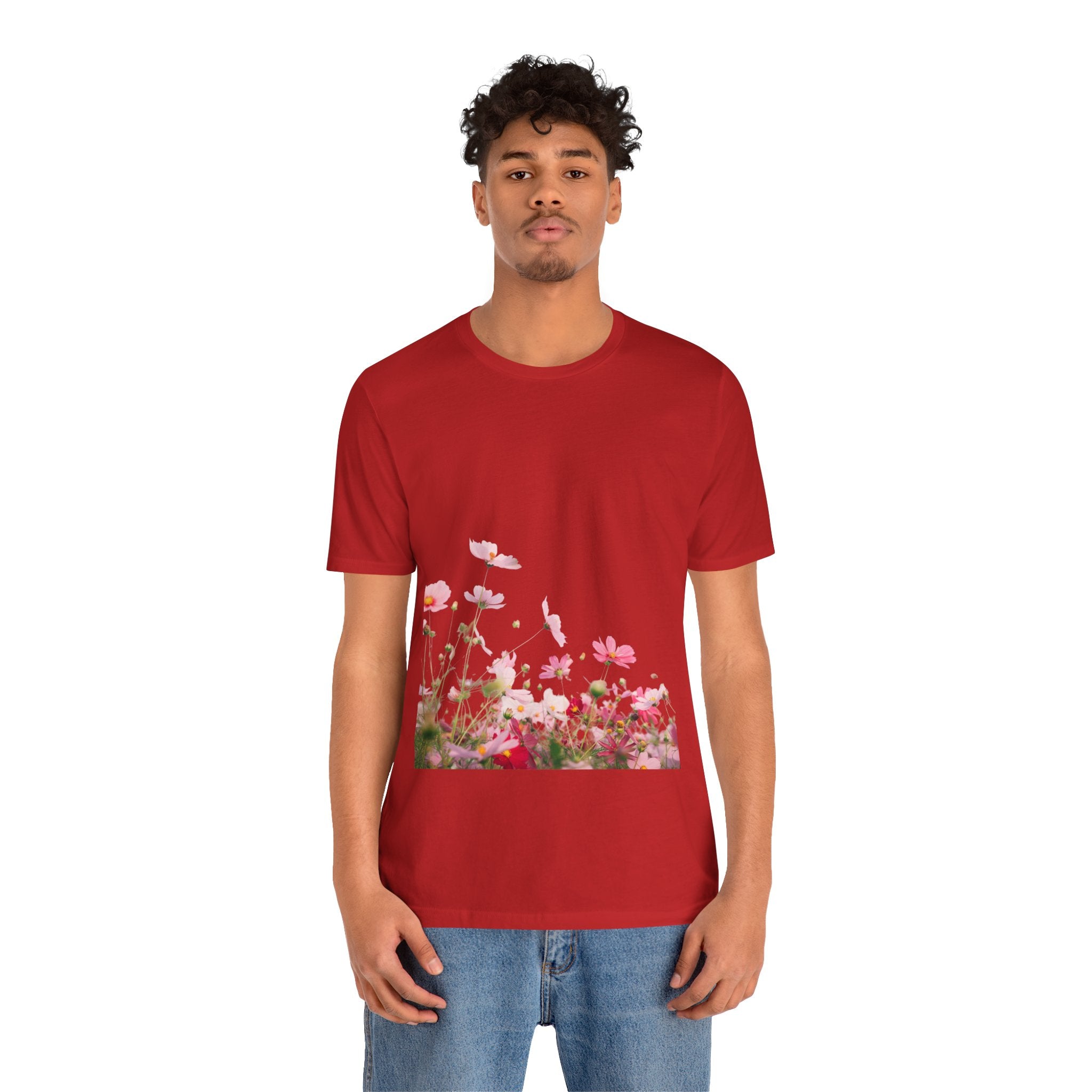 Floral Meadow Tee – Pink Wildflower Field Graphic T-Shirt