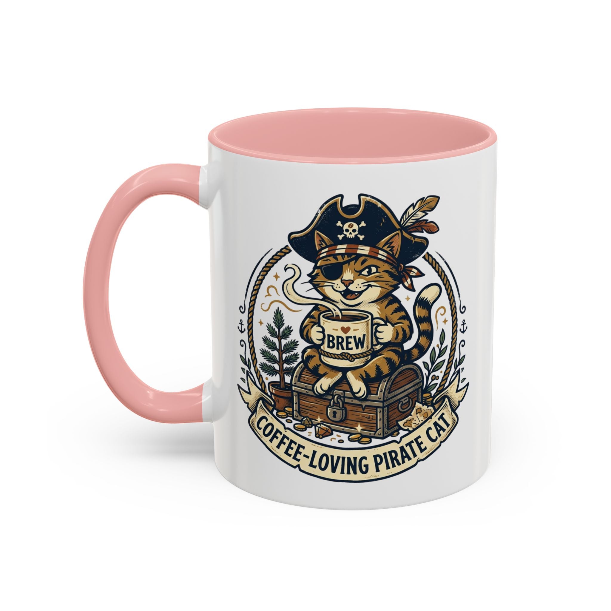 Vintage Sailor Anchor Coffee Mug — Nautical Tattoo Accent Mug (11/15oz)