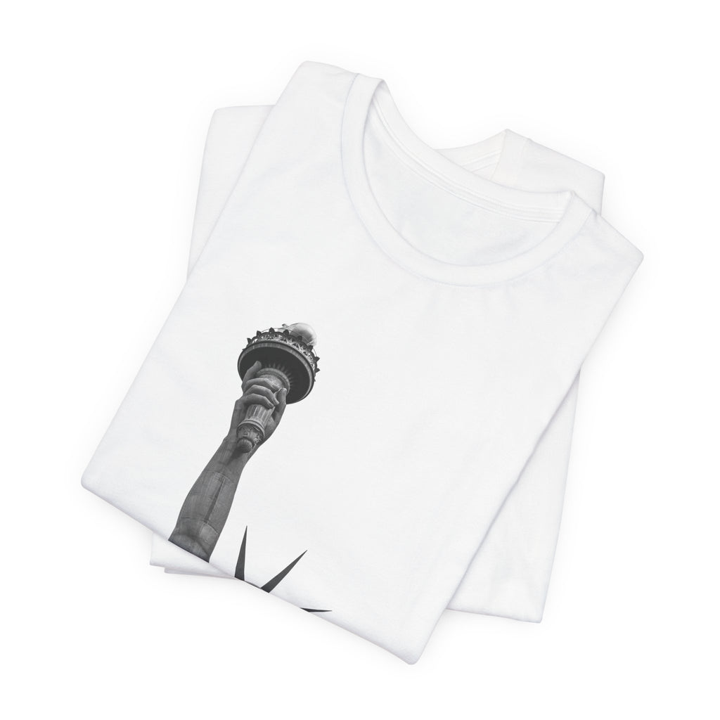 Statue of Liberty Graphic Tee — Black & White NYC Landmark T-Shirt