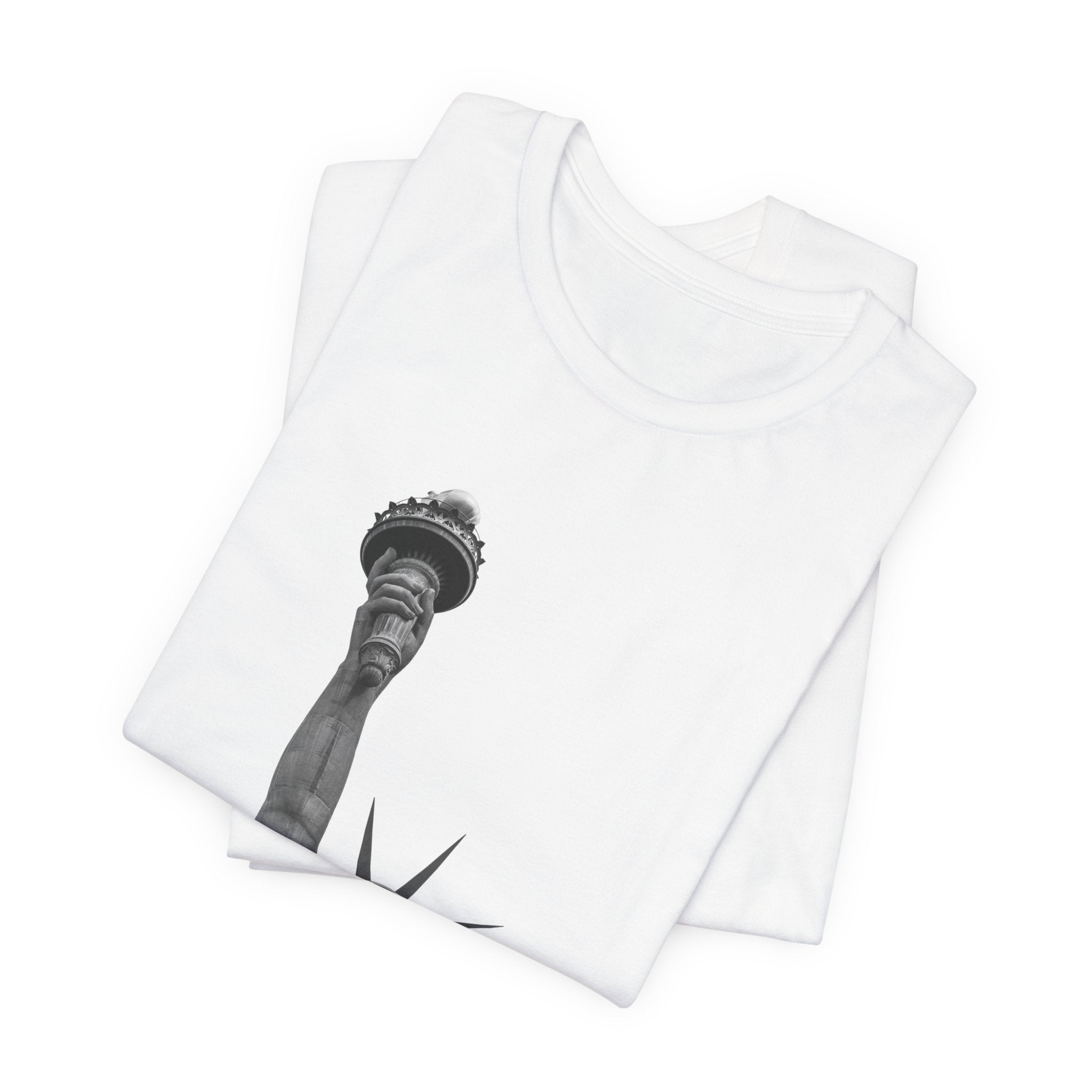 Statue of Liberty Graphic Tee — Black & White NYC Landmark T-Shirt