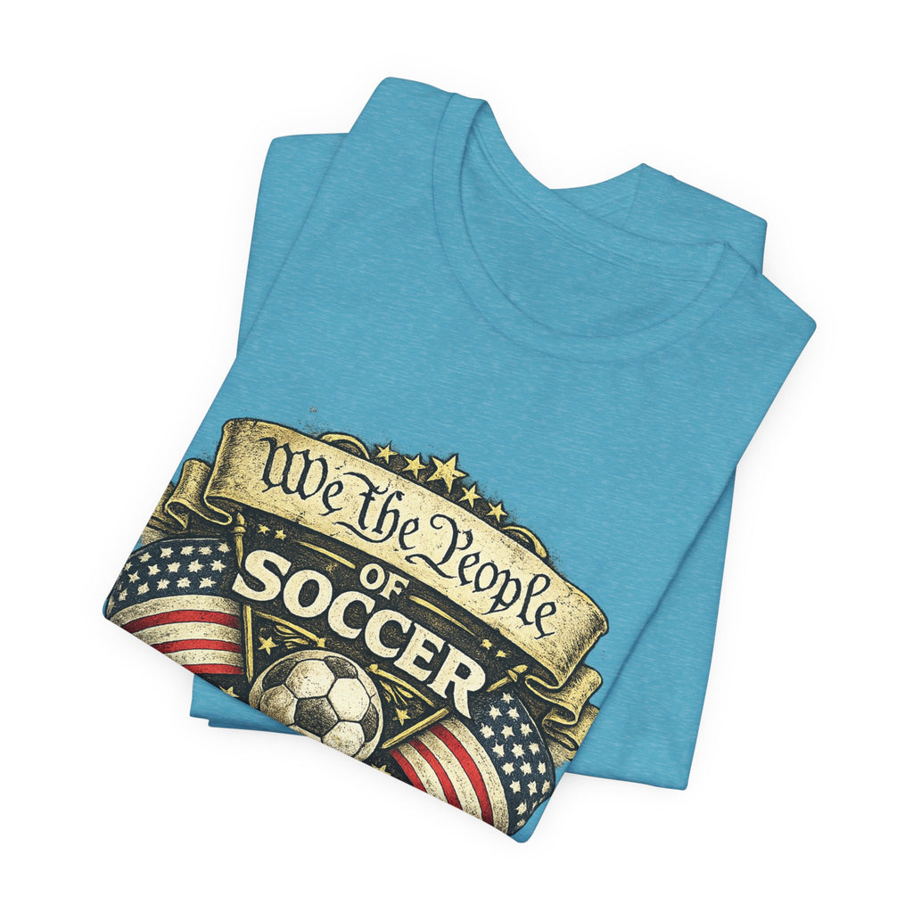 We The People of Soccer T-Shirt — American Flag Vintage Soccer Tee