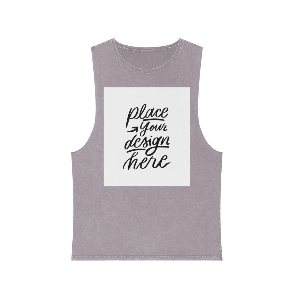 Custom Stonewash Muscle Tank — Vintage Wash Sleeveless Top