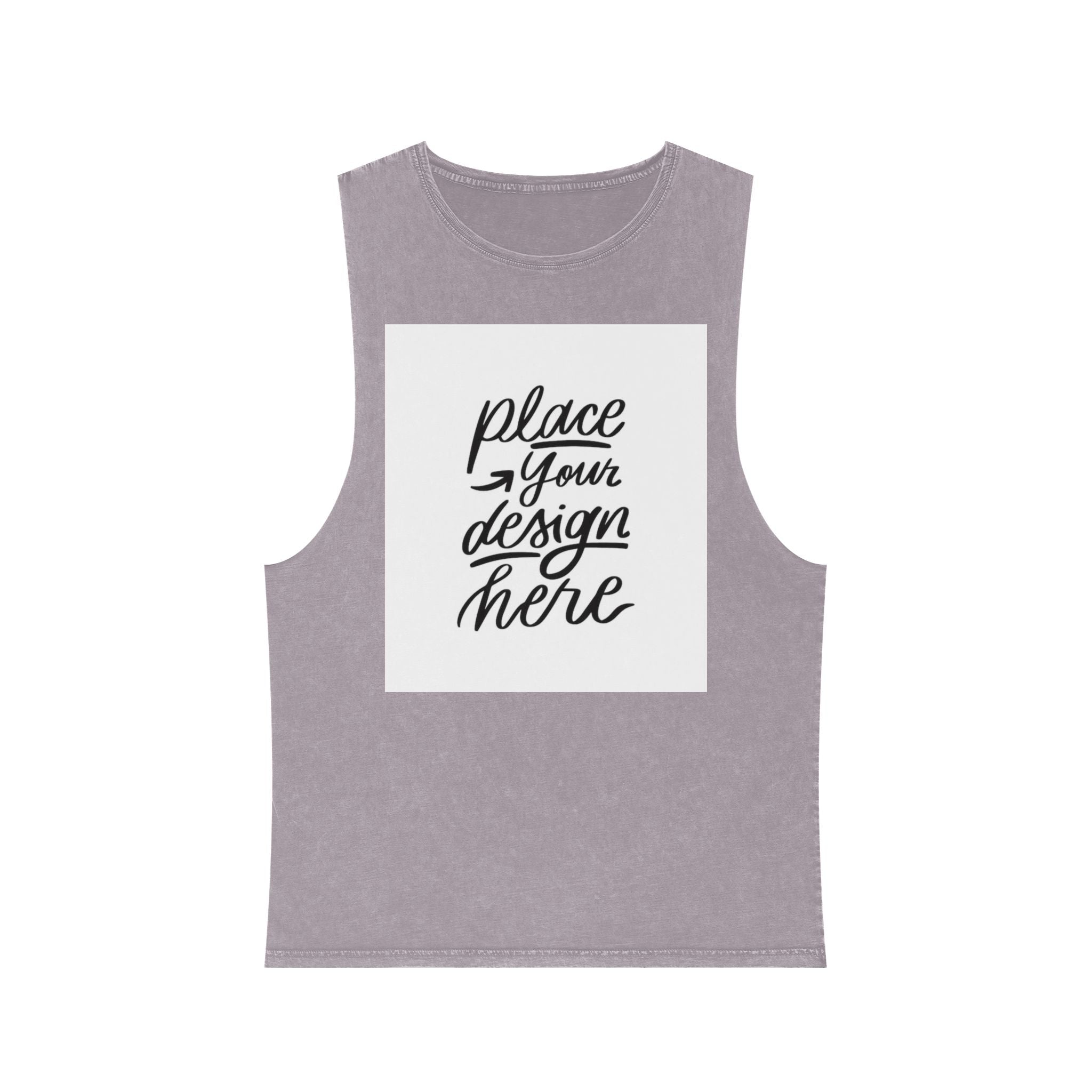Custom Stonewash Muscle Tank — Vintage Wash Sleeveless Top