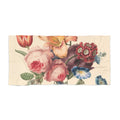 Vintage Floral Beach Towel — Romantic Rose Bouquet Print