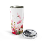20oz Floral Tumbler - Pink Cosmos Insulated Travel Cup