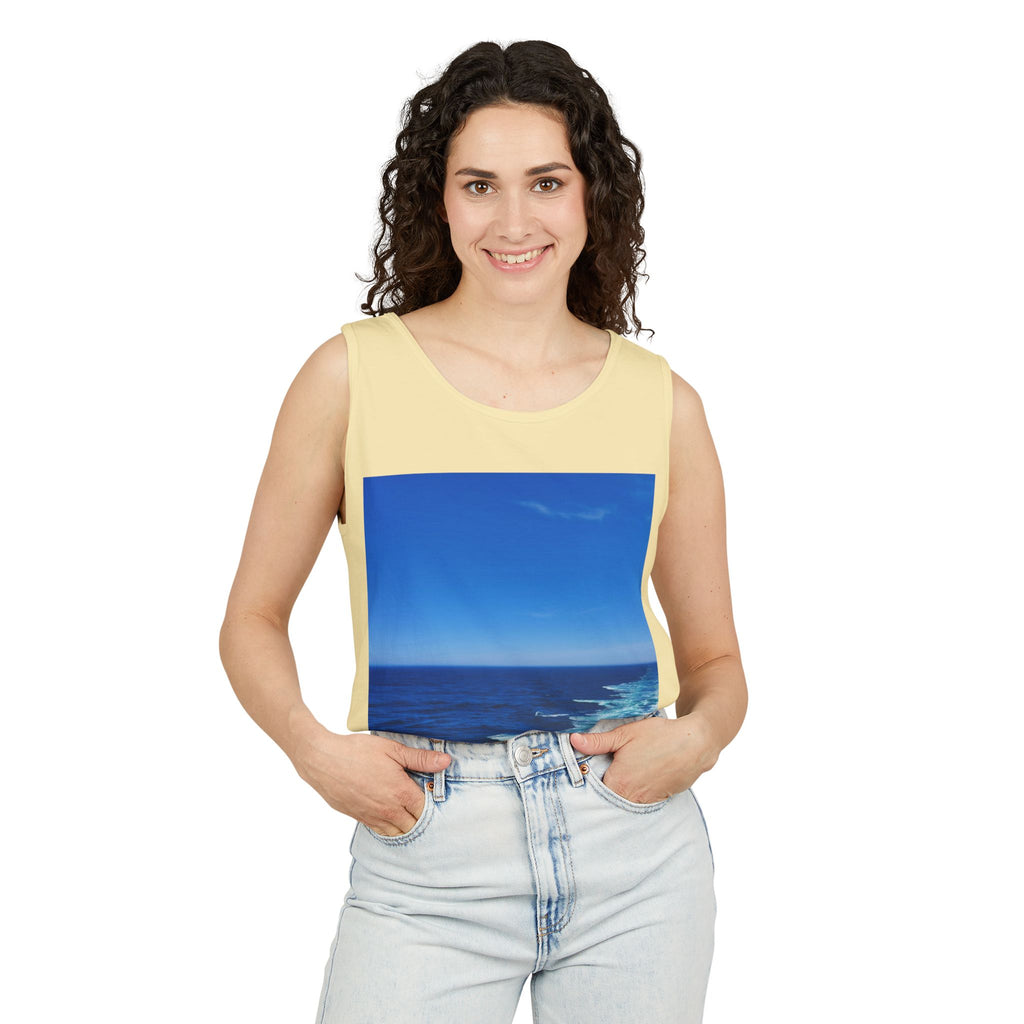 Ocean View Photo Tank Top — Coastal Beach Vibes Summer Tee