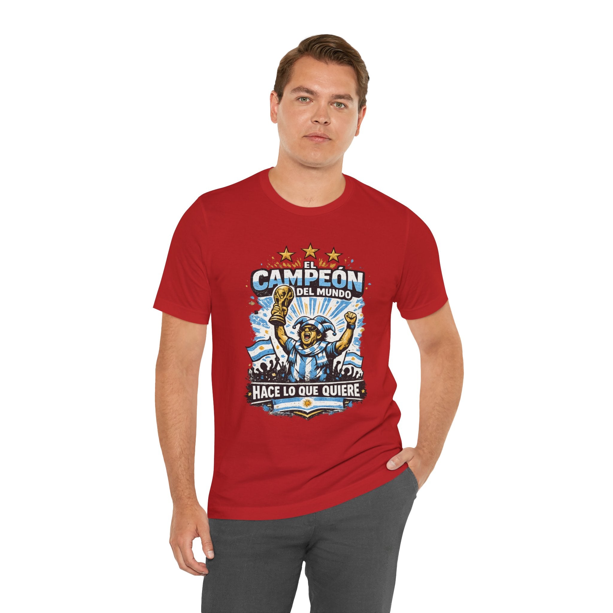 T-Shirt — 'El Campeón del Mundo: Hace Lo Que Quiere' Soccer Champion Tee