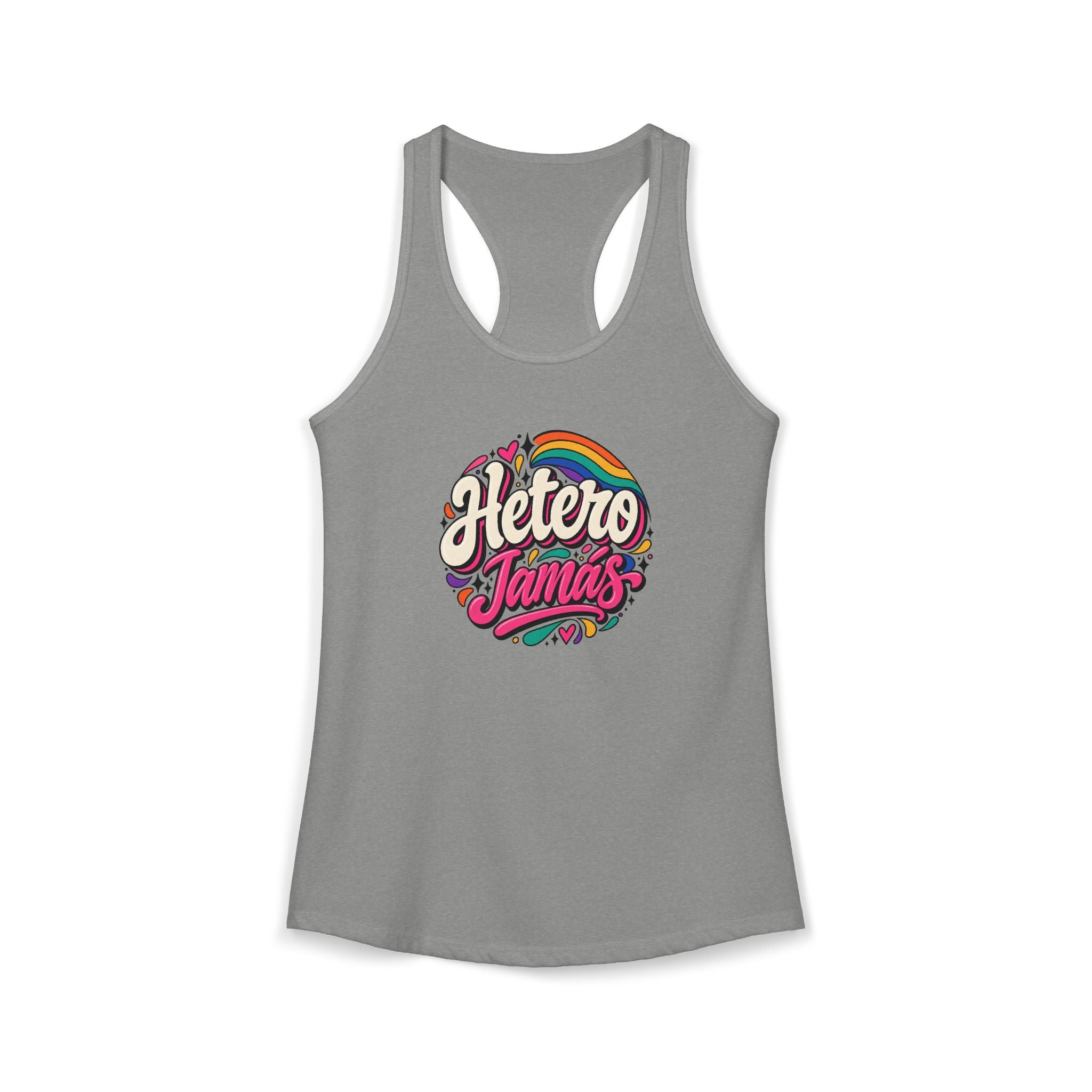 Women's Ideal Racerback Tank - "Hetero Jamás"