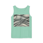 Abstract Wave Mesh Tank Top — Geometric Optical Illusion Graphic Tank