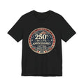 4th of July 250th Anniversary T-Shirt – Vintage American Flag Emblem (1776–2026)