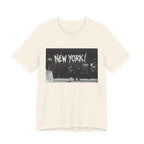 New York City Skyline Tee — Vintage Black & White 'NEW YORK!' Graphic Shirt
