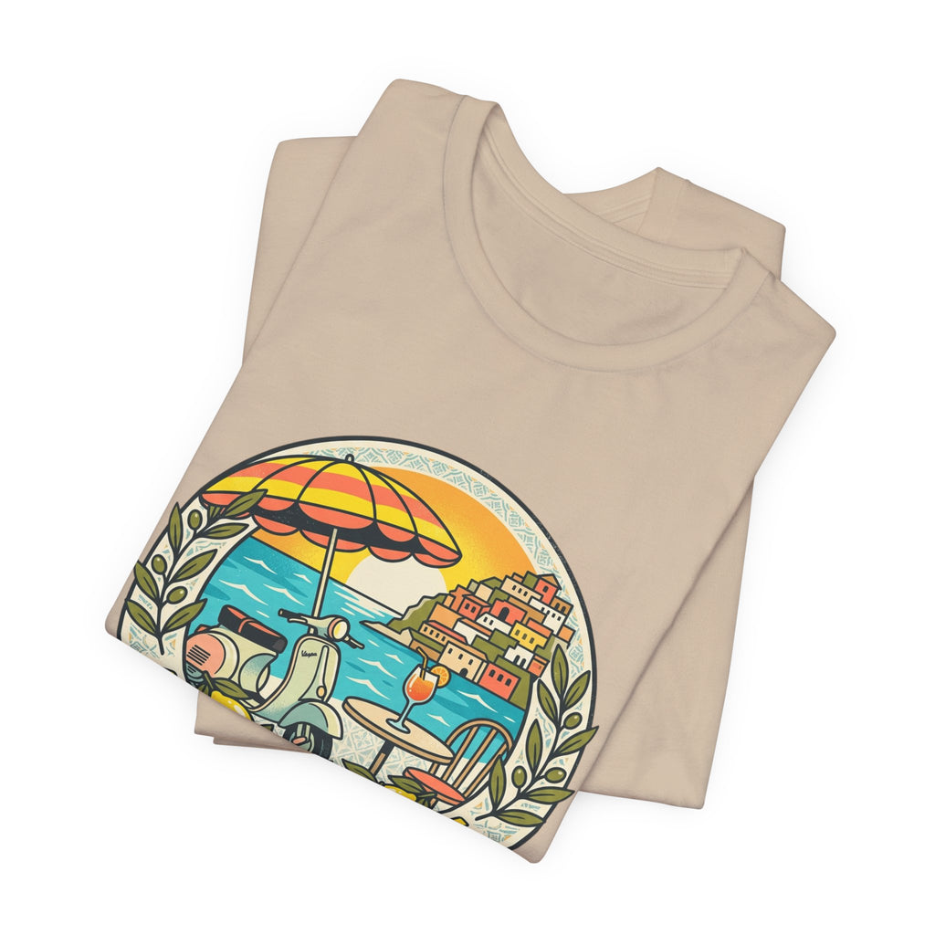 Amalfi Coast Vintage Travel Tee — Scenic Lemon & Vespa Graphic