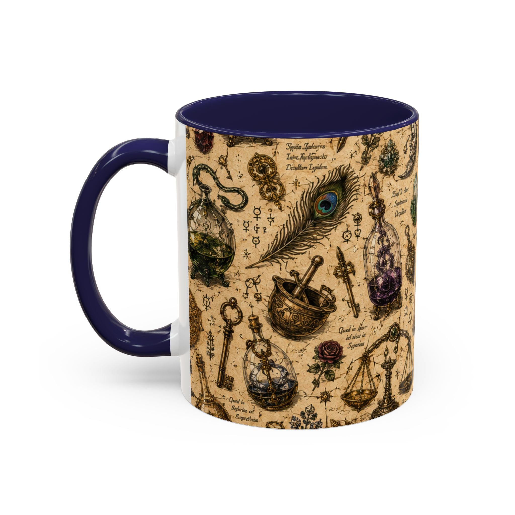 The Alchemist's Cabinet Coffee Mug — Vintage Apothecary Accent Mug (11/15 oz)