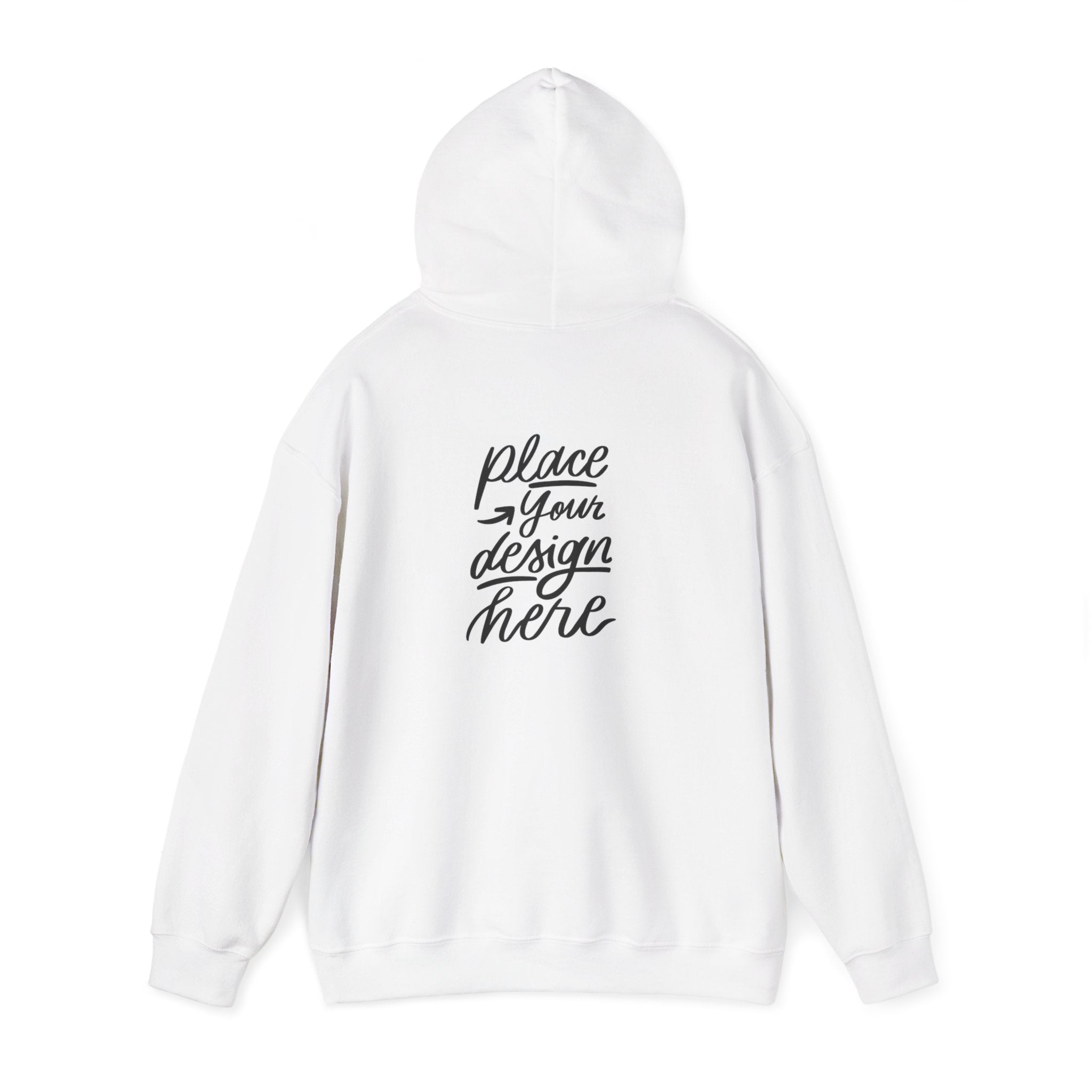 Classic Hoodie with Centered Design – 'Place Your Design Here'