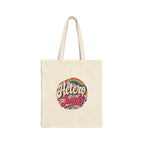 Tote Bag — "Hetero Tamas" Retro Rainbow Canvas Tote