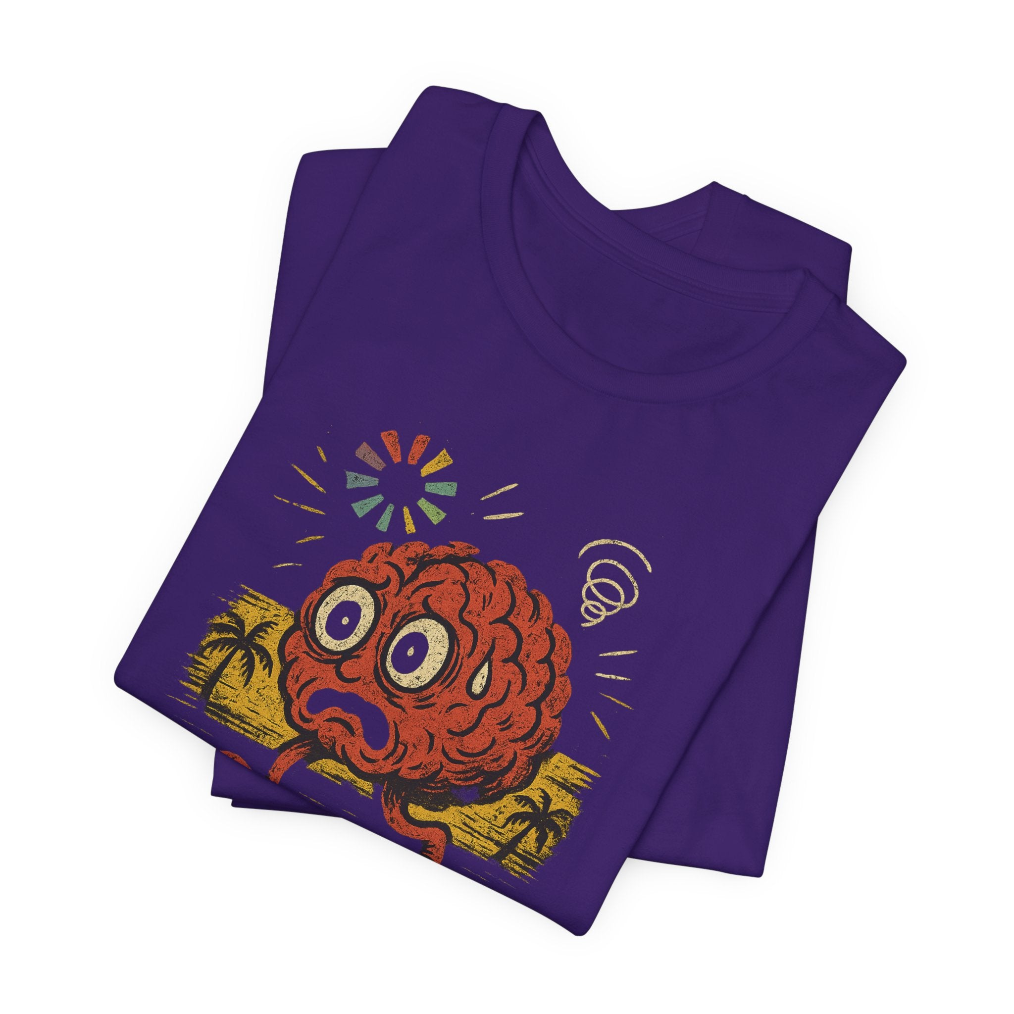 Buffering 73% Brain Cartoon T-Shirt — Funny Geek Humor Tee