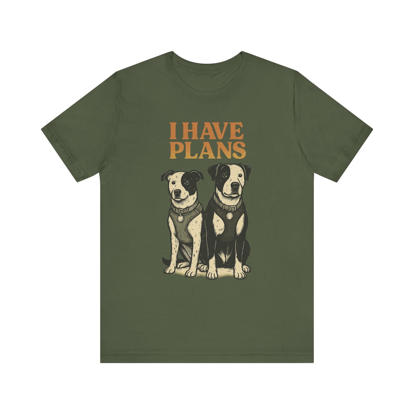 "I Have Plans" – Two-Dog Agenda Tee (Border Collie Mix + Great Dane Mix)
