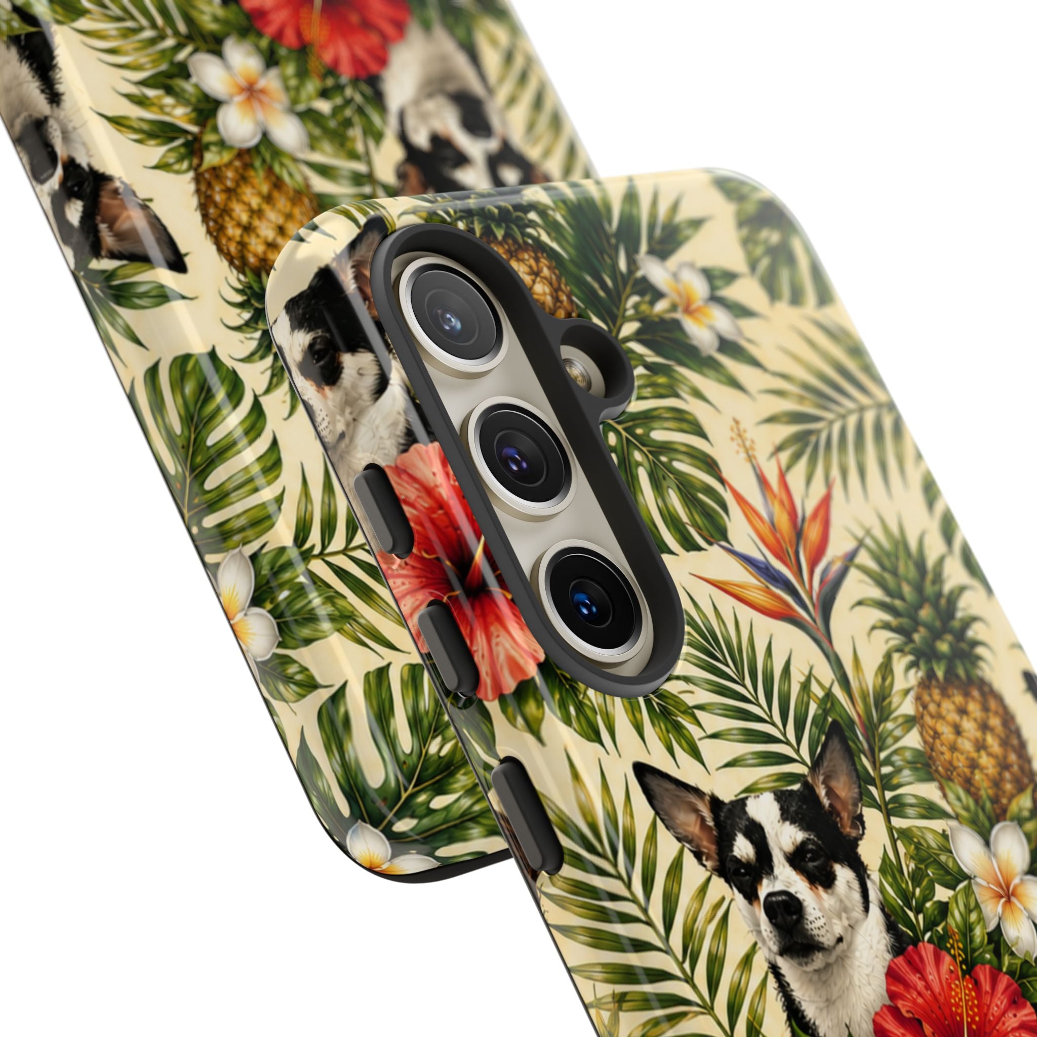 Tropical chihuahua Phone Case — Floral Pineapple Protective Tough Case