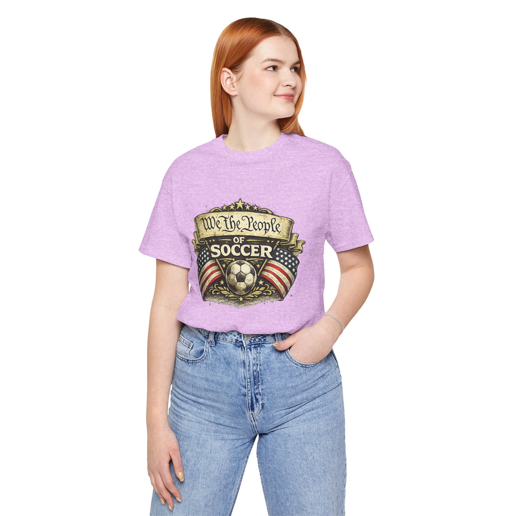 We The People of Soccer T-Shirt — American Flag Vintage Soccer Tee