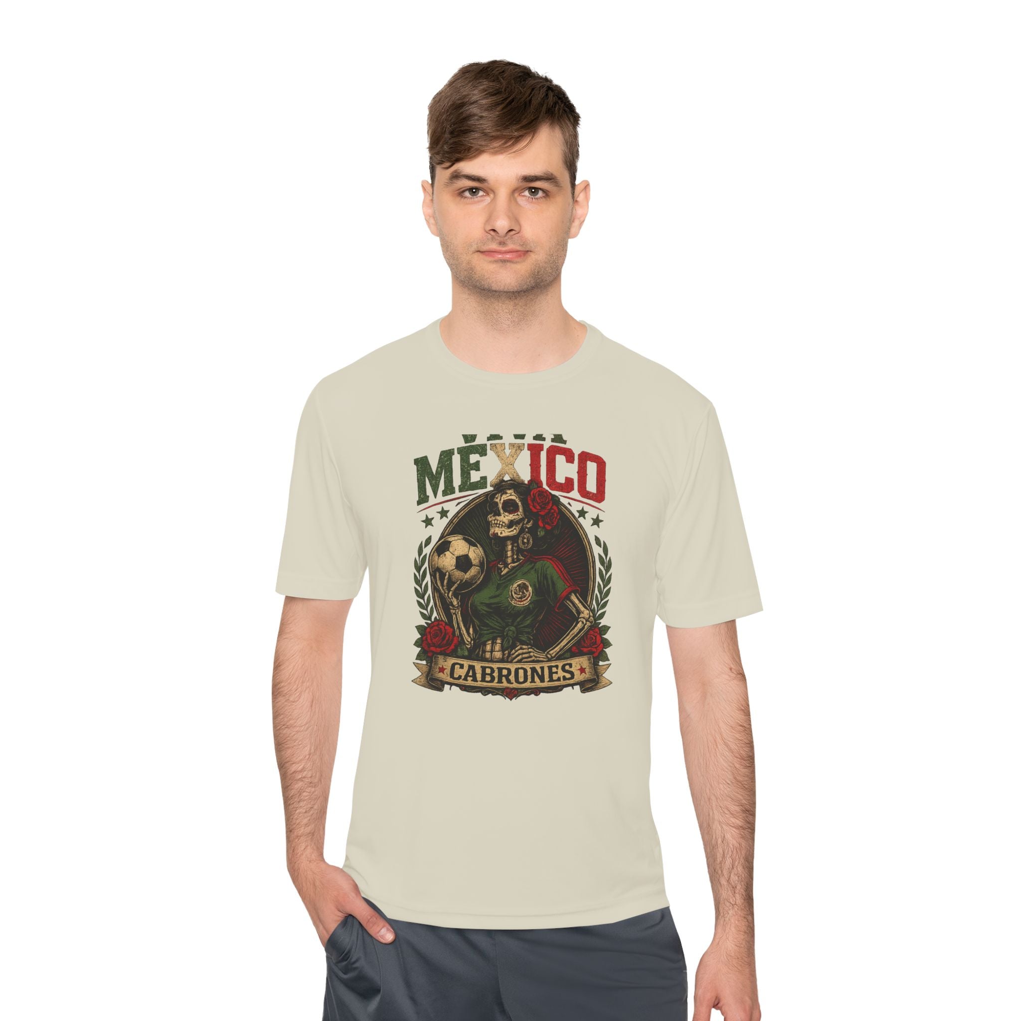 Mexico Cabrones Skull Soccer Tee — Mexican Pride Football T‑Shirt
