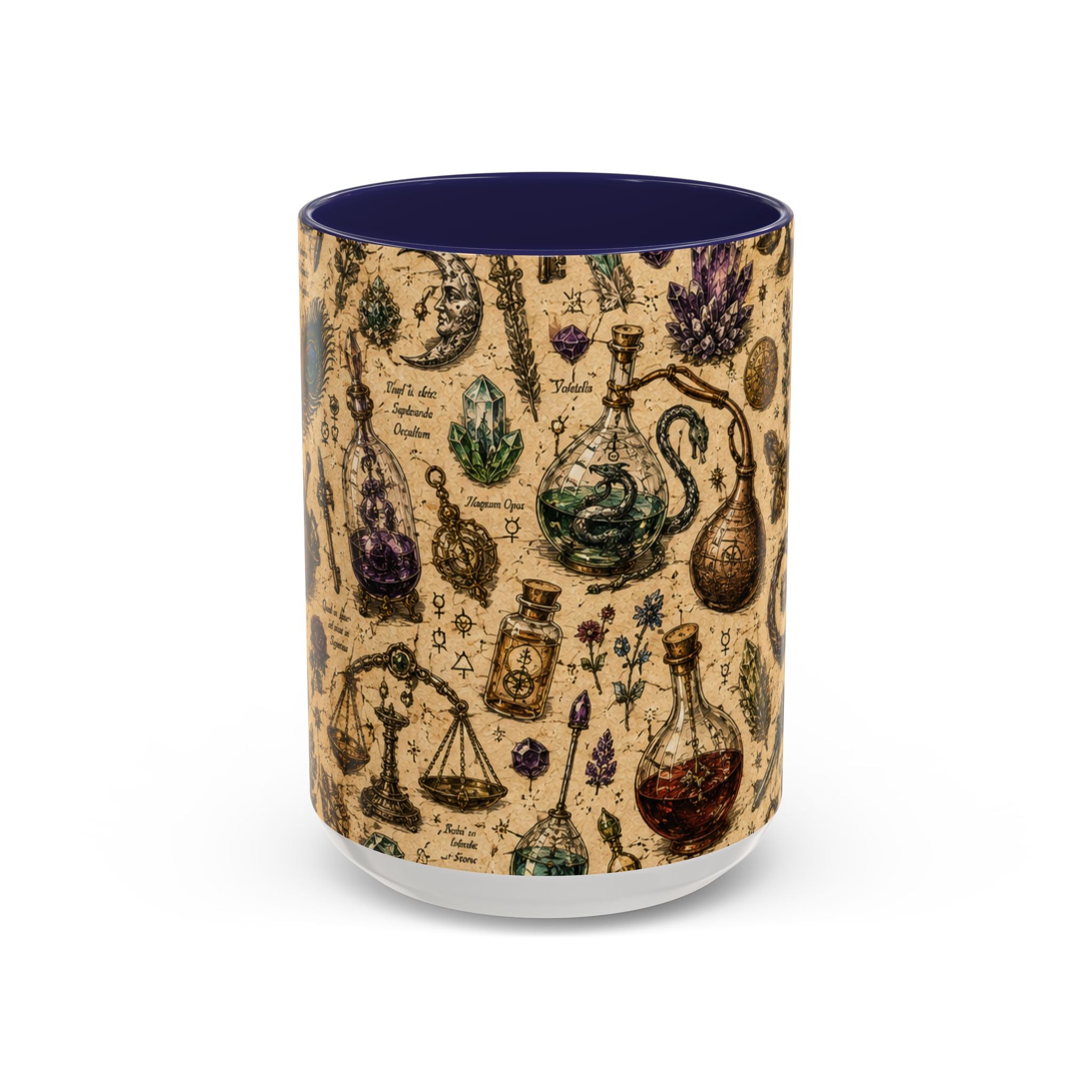 The Alchemist's Cabinet Coffee Mug — Vintage Apothecary Accent Mug (11/15 oz)