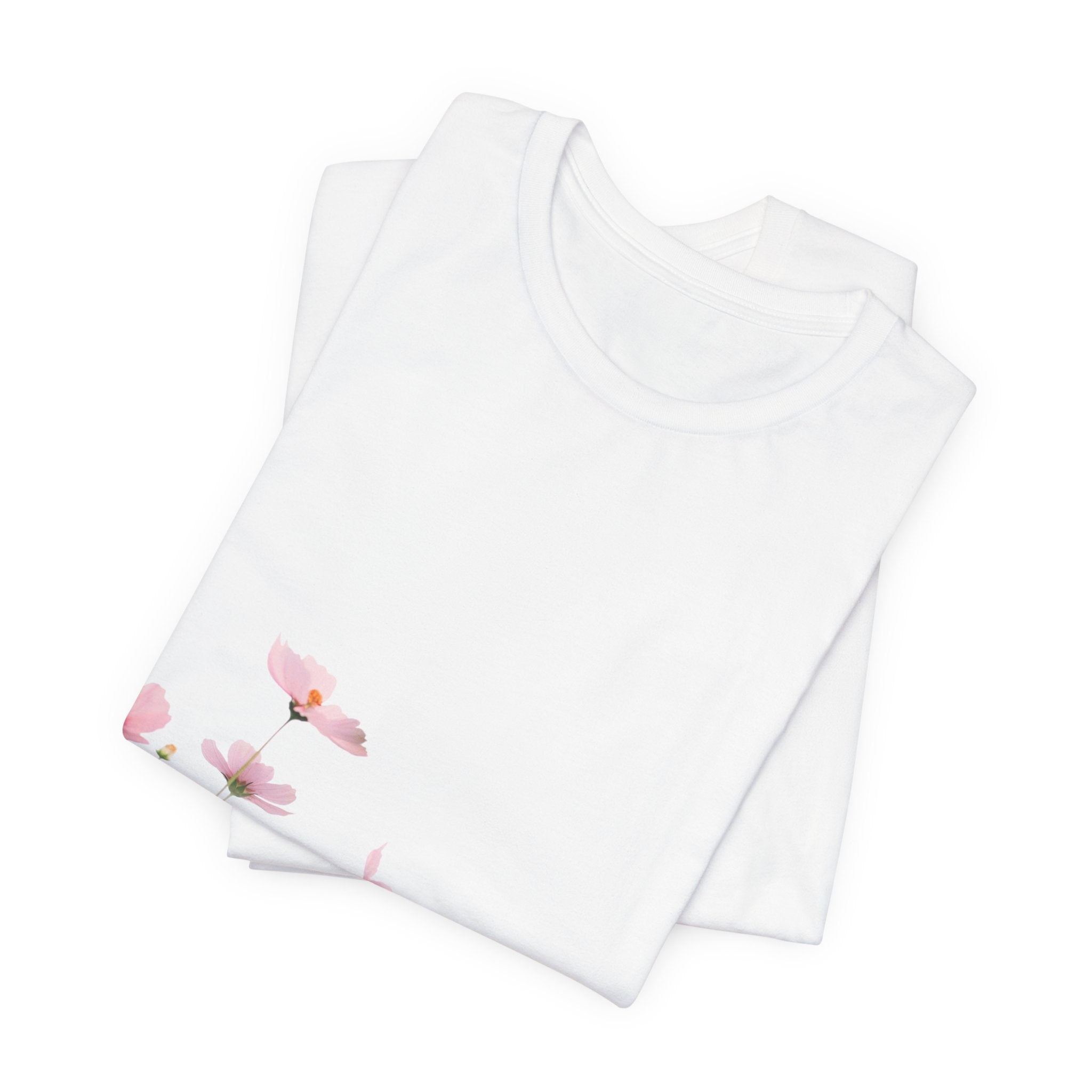 Floral Meadow Tee – Pink Wildflower Field Graphic T-Shirt