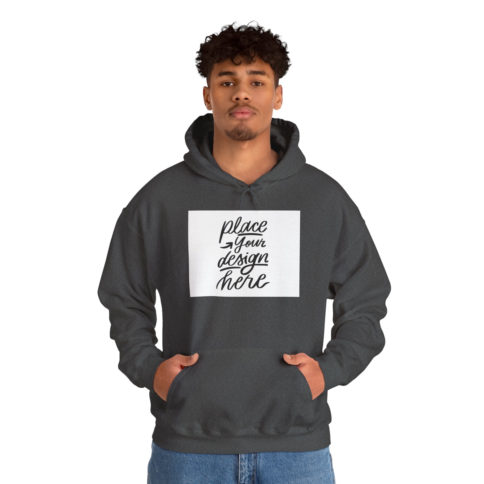 Classic Hoodie with Centered Design – 'Place Your Design Here'