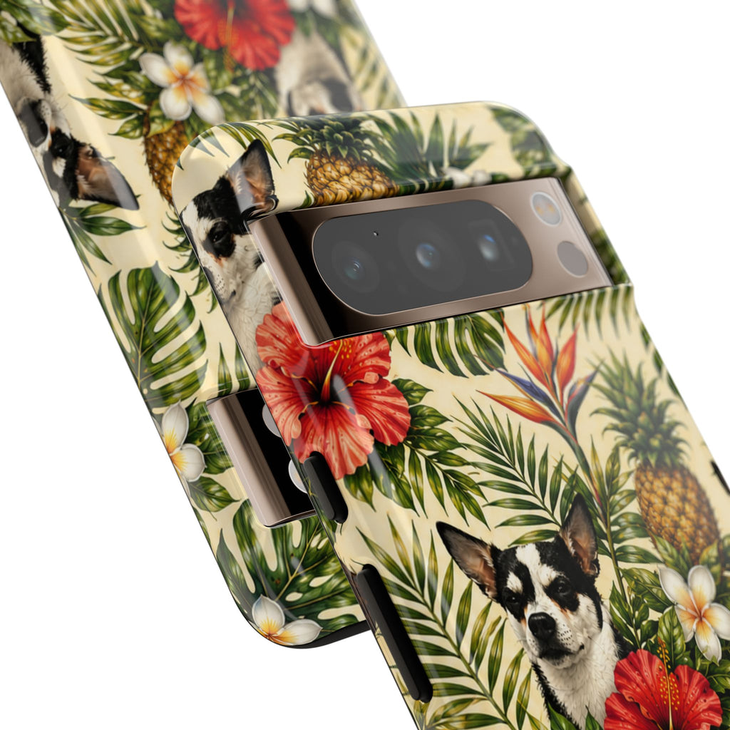 Tropical chihuahua Phone Case — Floral Pineapple Protective Tough Case