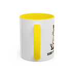 Cat Lover Coffee Mug – Cute Cat Illustration ‘Coffee’ Accent Ceramic Mug (11/15oz)