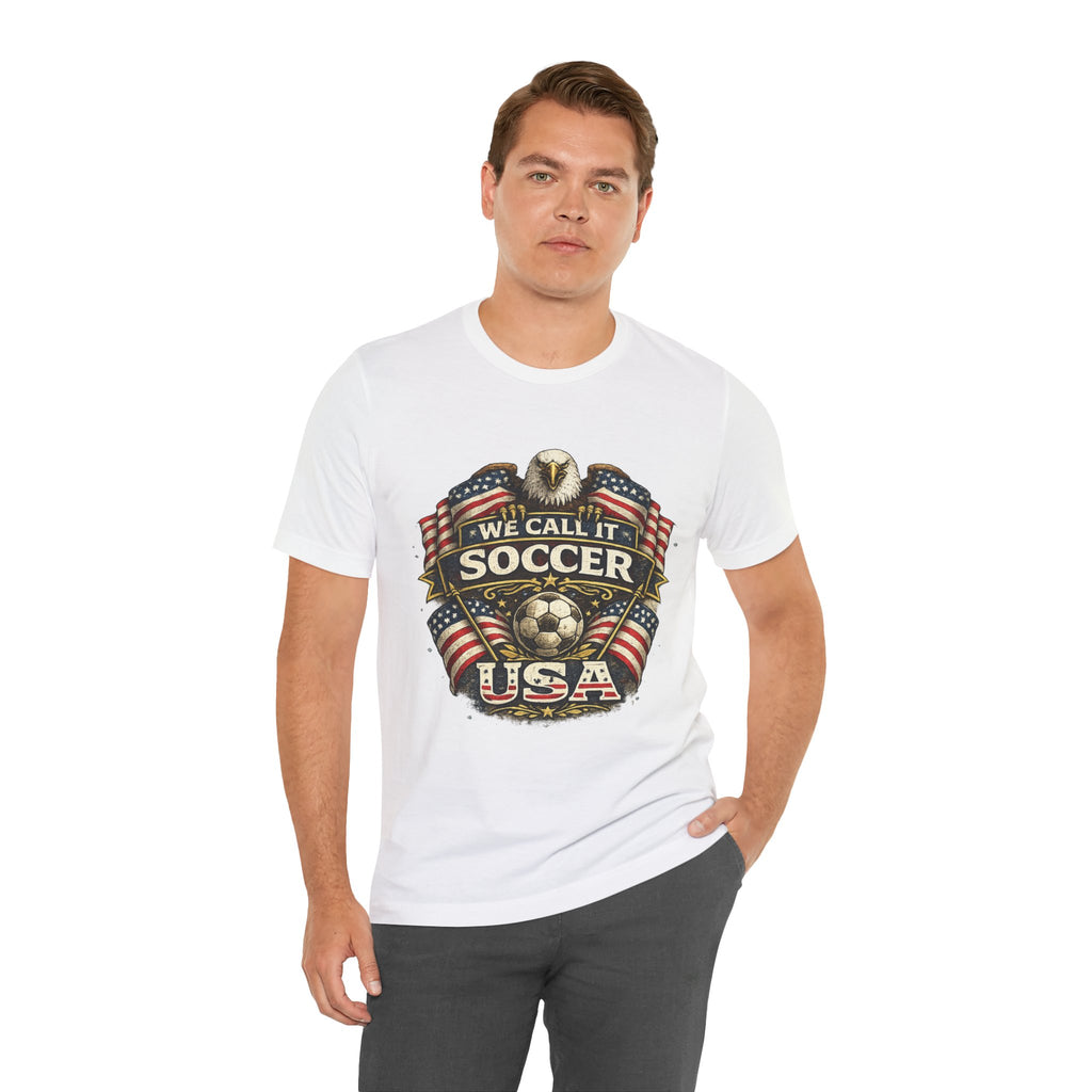 We Call It Soccer USA T-Shirt – Patriotic Eagle Soccer Tee