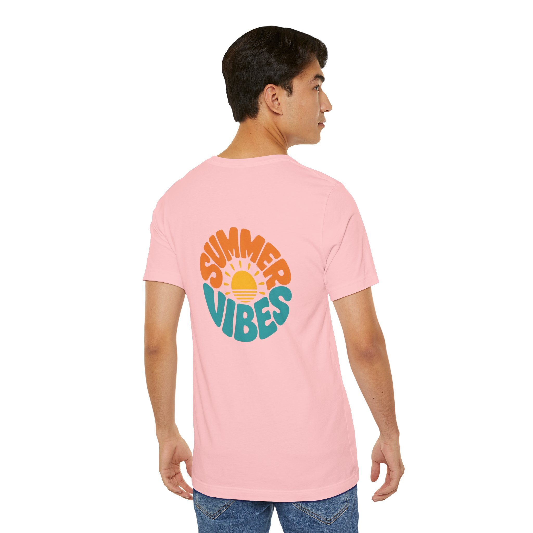 Summer Vibes Tee — Retro Sun Graphic Back Print