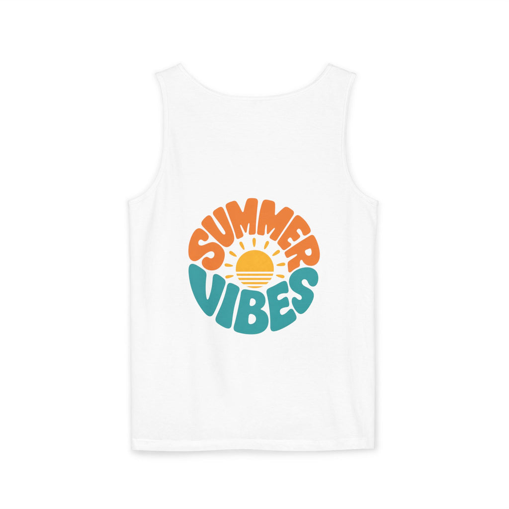 Summer Vibes Unisex Tank Top - Retro Sun Graphic
