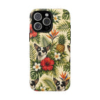 Tropical chihuahua Phone Case — Floral Pineapple Protective Tough Case