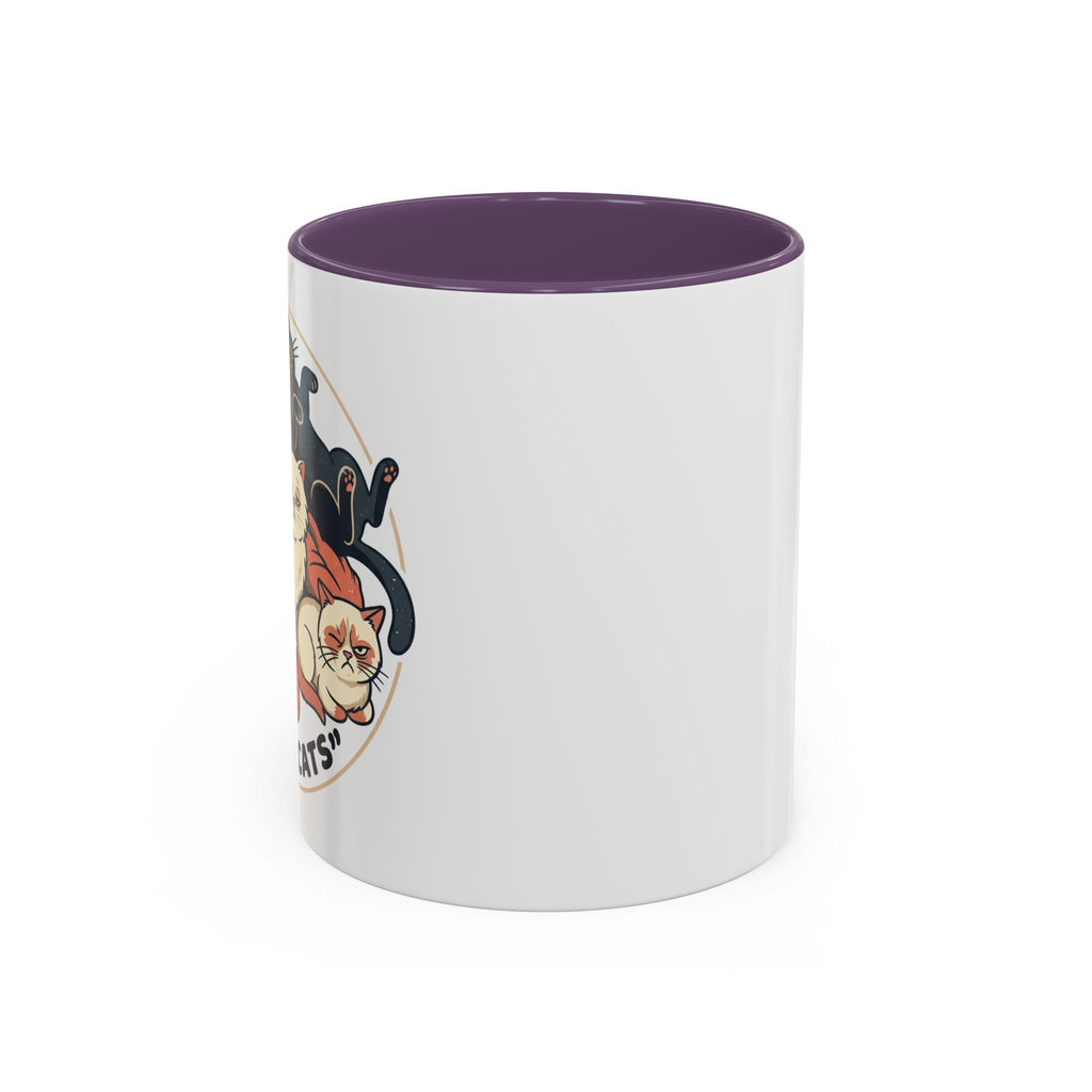 Cat Jester Accent Coffee Mug – Whimsical Vintage Cat Illustration (11/15oz)