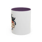 Cat Jester Accent Coffee Mug – Whimsical Vintage Cat Illustration (11/15oz)